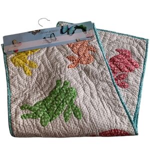 Cynthia Rowley - NEW Quilted Shabby Chic Reversible Bunny Rabbit Table Runner